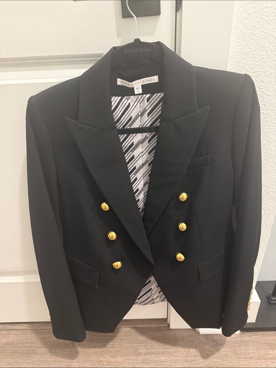 Veronica Beard Jackets & Blazers - Veronica Beard Black Double-Breasted Blazer with Gold-Tone Buttons
